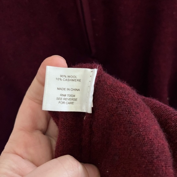 Orvis men’s 1/4 zip pullover wool cashmere blend elbow pads sweater - Picture 4 of 6